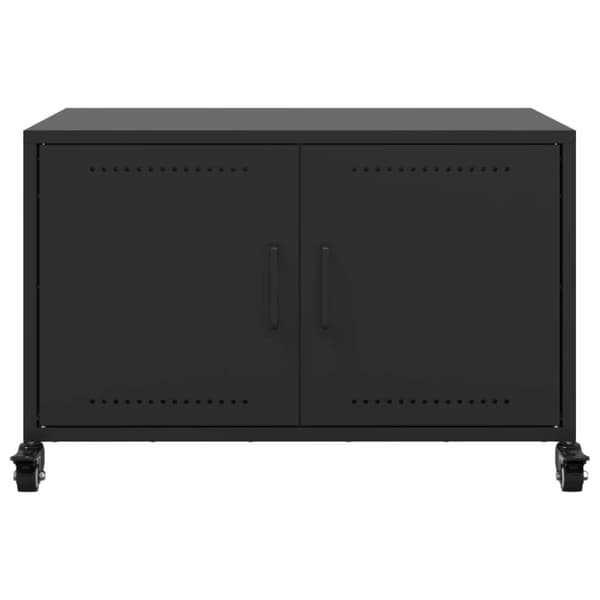 vidaXL TV-benk svart 68x39x43,5 cm stål