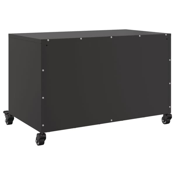 vidaXL TV-benk svart 68x39x43,5 cm stål