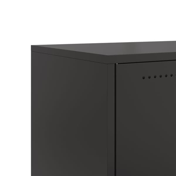 vidaXL TV-benk svart 68x39x43,5 cm stål