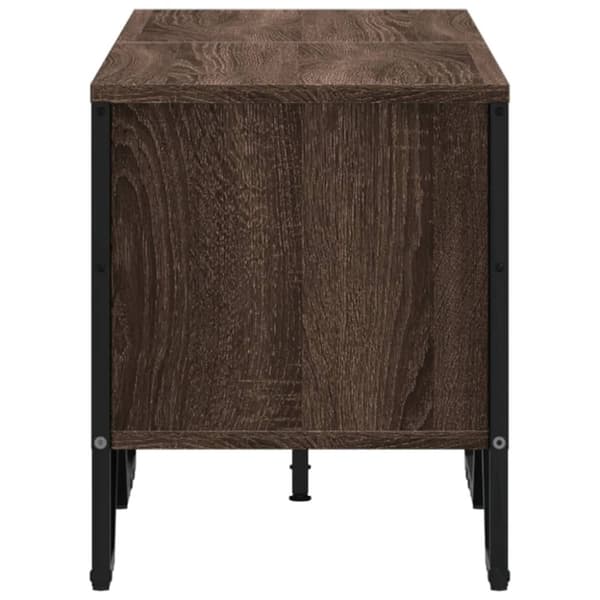 vidaXL TV-benk brun eik 122x34x41 cm konstruert tre
