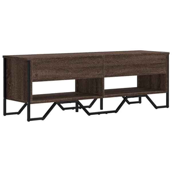vidaXL TV-benk brun eik 122x34x41 cm konstruert tre