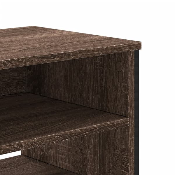 vidaXL TV-benk brun eik 122x34x41 cm konstruert tre