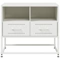 Miniatyrbilde 7 av 11: vidaXL TV-benk hvitt 68x39x60,5 cm stål