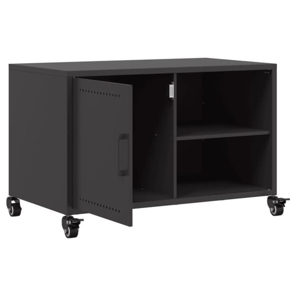 vidaXL Tv-bänk svart 68x39x43,5 cm stål