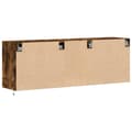 Miniatyrbilde 9 av 11: vidaXL Vegghengt TV-benk med LED røkt eik 130x31x45 cm