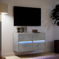Miniatyrbillede 6 af 11: vidaXL væghængte tv-borde 2 stk. med LED-lys 41x31x45 cm betongrå