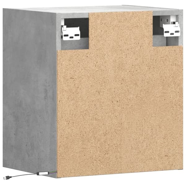 vidaXL væghængte tv-borde 2 stk. med LED-lys 41x31x45 cm betongrå