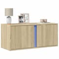 Miniatyrbillede 2 af 11: vidaXL væghængt tv-bord med LED-lys 80x31x35 cm sonoma-eg