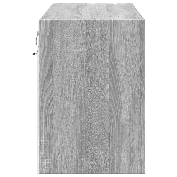 vidaXL Vegghengt TV-benk med LED grå sonoma 80x31x45 cm