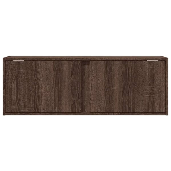 vidaXL TV Veggskap med LED brun eik 100x31x35 cm