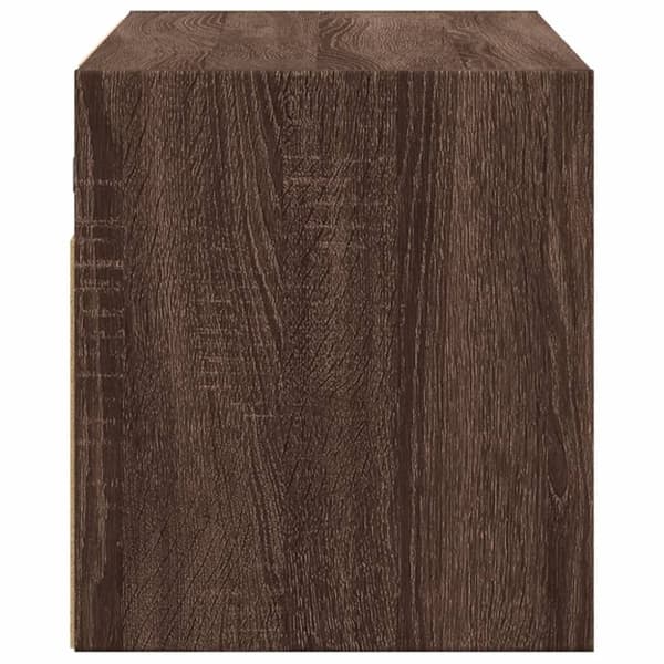 vidaXL TV Veggskap med LED brun eik 100x31x35 cm