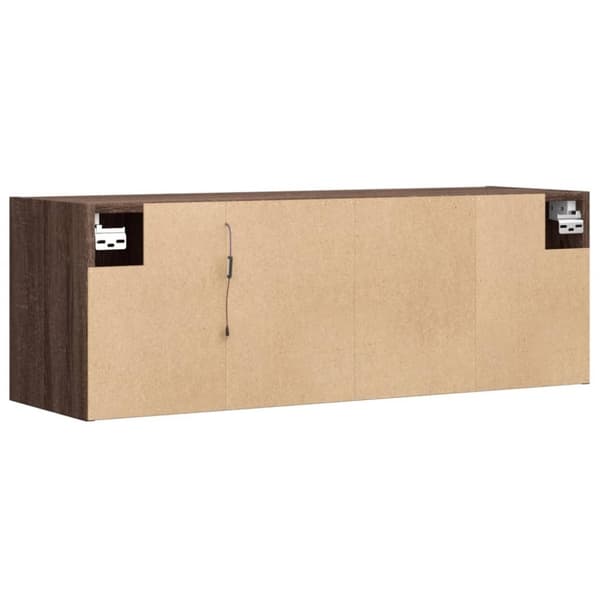 vidaXL TV Veggskap med LED brun eik 100x31x35 cm