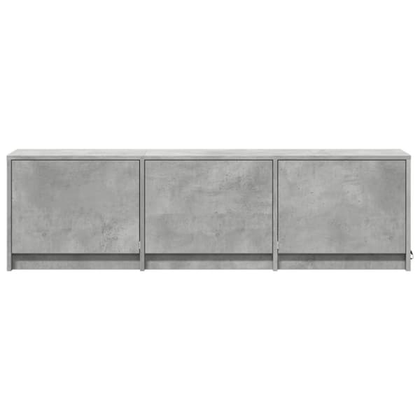 vidaXL tv-bord med LED-lys 140x34x40 cm konstrueret træ betongrå