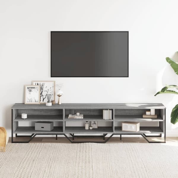 vidaXL TV-benk grå sonoma 180x34x41 cm konstruert tre