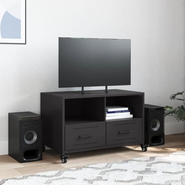 vidaXL TV-taso musta 68x39x43,5 cm teräs