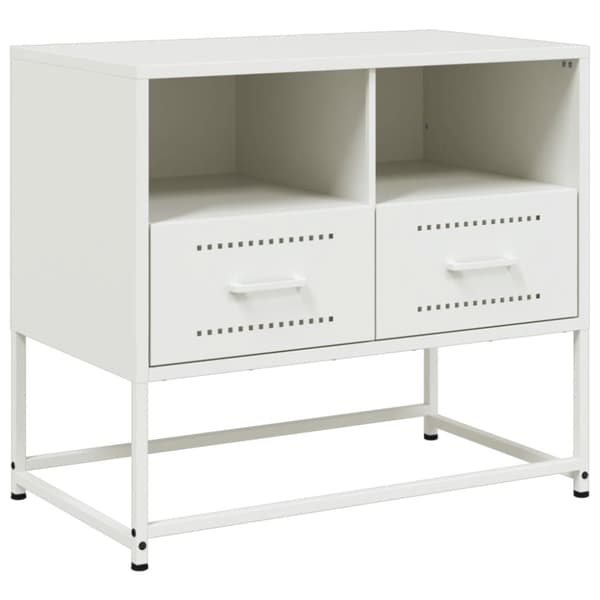 vidaXL tv-bord 68x39x60,5 cm stål hvid