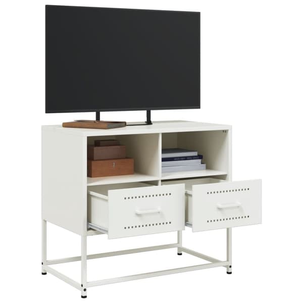 vidaXL tv-bord 68x39x60,5 cm stål hvid