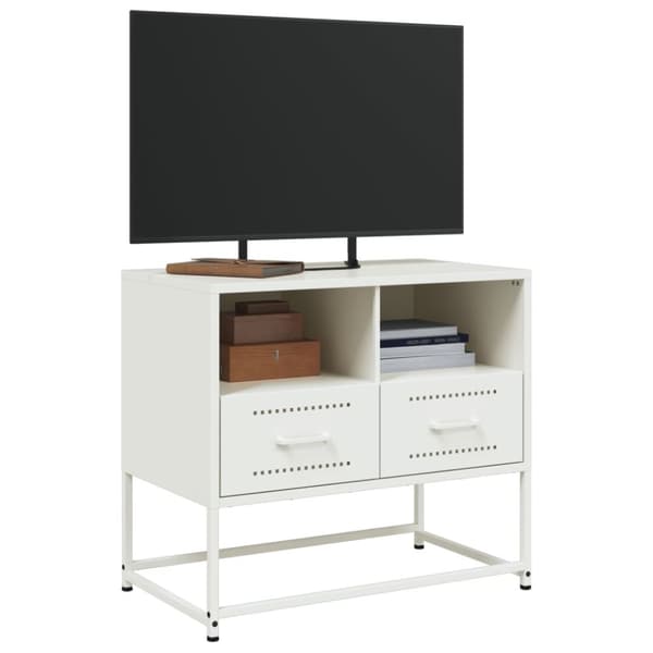vidaXL tv-bord 68x39x60,5 cm stål hvid