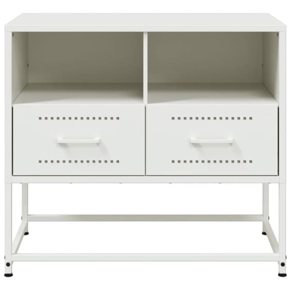 vidaXL tv-bord 68x39x60,5 cm stål hvid