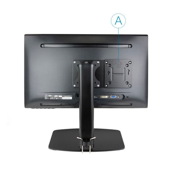 Fast stöd för mini PC - TOOQ - TCCH0007-B - VESA 75x75 och 100x100 mm - Svart färg - 3 kg max