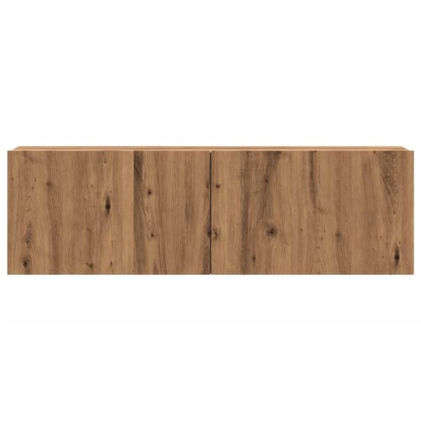 vidaXL Vegghengt TV-benk artisan eik 100x30x30 cm konstruert tre
