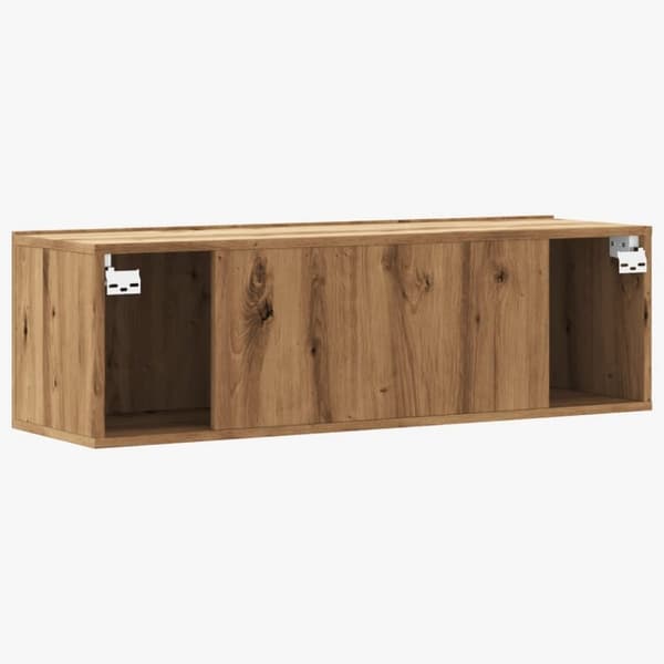 vidaXL Vegghengt TV-benk artisan eik 100x30x30 cm konstruert tre