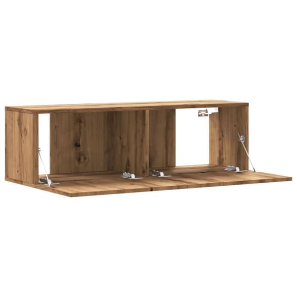 vidaXL Vegghengt TV-benk artisan eik 100x30x30 cm konstruert tre