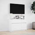 Miniatyrbillede 5 af 11: vidaXL tv-bord med LED-lys 91x34x61 cm konstrueret træ hvid