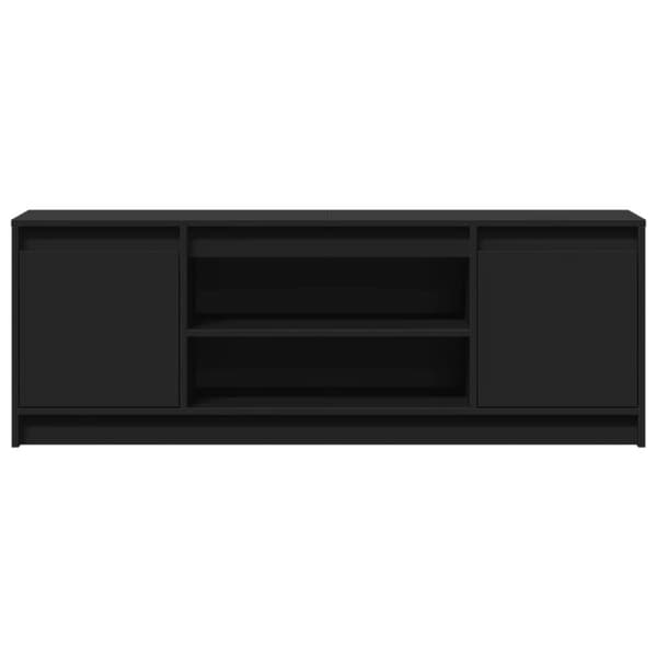 vidaXL TV-taso musta LED-valoilla 139,5x34x50 cm tekninen puu