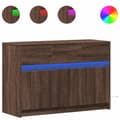 Pikkukuva 3 / 11: vidaXL TV-taso LED-valoilla ruskea tammi 91x34x61 cm tekninen puu