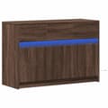 Pikkukuva 4 / 11: vidaXL TV-taso LED-valoilla ruskea tammi 91x34x61 cm tekninen puu