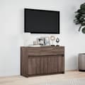 Pikkukuva 5 / 11: vidaXL TV-taso LED-valoilla ruskea tammi 91x34x61 cm tekninen puu