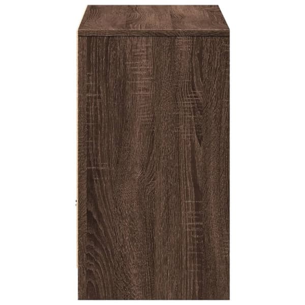 vidaXL TV-taso LED-valoilla ruskea tammi 91x34x61 cm tekninen puu