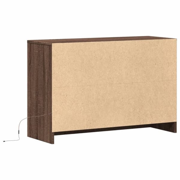 vidaXL TV-taso LED-valoilla ruskea tammi 91x34x61 cm tekninen puu