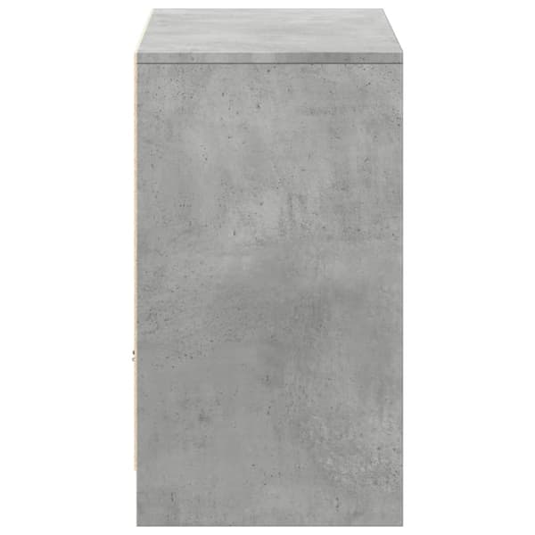 vidaXL tv-bord med LED-lys 91x34x61 cm konstrueret træ betongrå