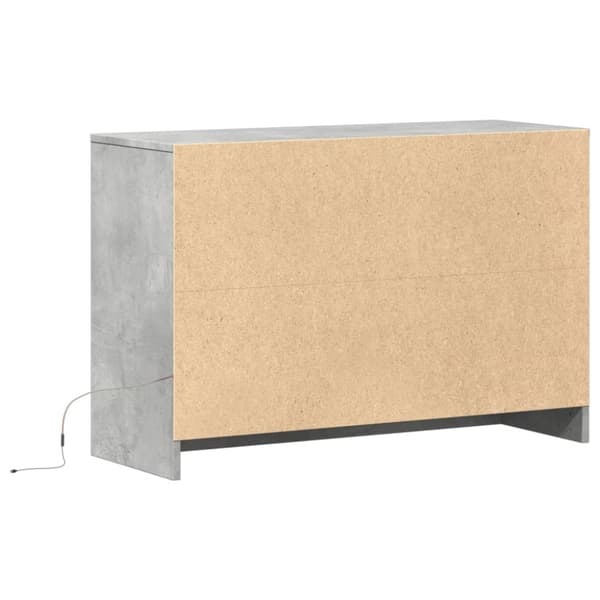 vidaXL tv-bord med LED-lys 91x34x61 cm konstrueret træ betongrå