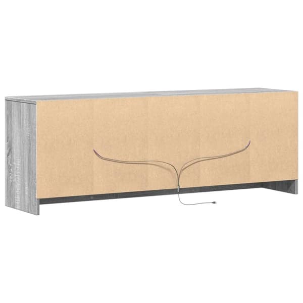 vidaXL tv-bord m. LED-lys 139,5x34x50 cm konstrueret træ grå sonoma-eg