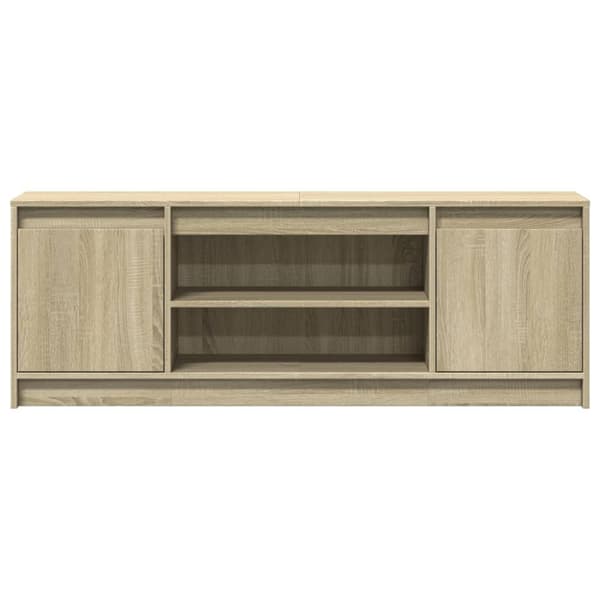 vidaXL TV-benk med LED sonoma eik 139,5x34x50 cm konstruert tre