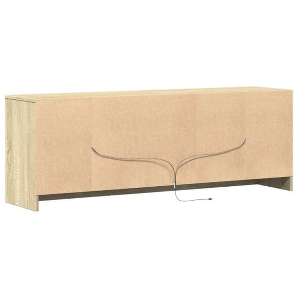 vidaXL TV-benk med LED sonoma eik 139,5x34x50 cm konstruert tre