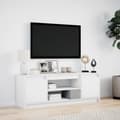 Miniatyrbilde 5 av 11: vidaXL TV-benk med LED hvit 139,5x34x50 cm konstruert tre