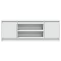 Miniatyrbilde 7 av 11: vidaXL TV-benk med LED hvit 139,5x34x50 cm konstruert tre