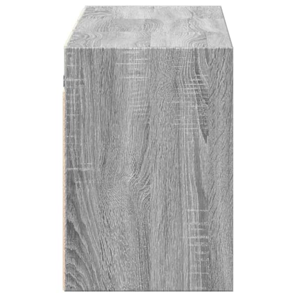 vidaXL TV-seinäkaappi LED-valoilla harmaa Sonoma 130x31x45 cm