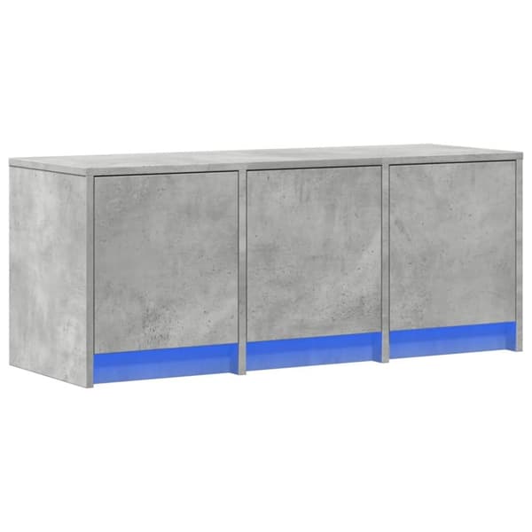 vidaXL TV-benk med LED betonggrå 97x34x40 cm konstruert tre