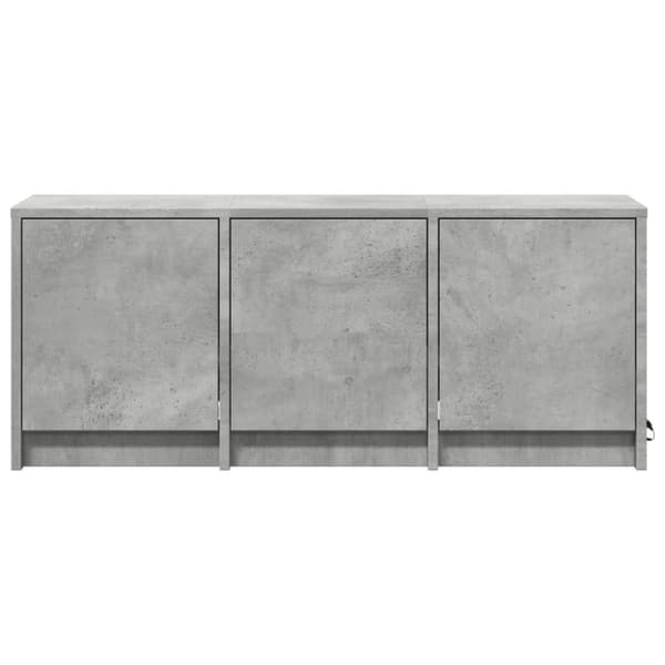 vidaXL TV-benk med LED betonggrå 97x34x40 cm konstruert tre
