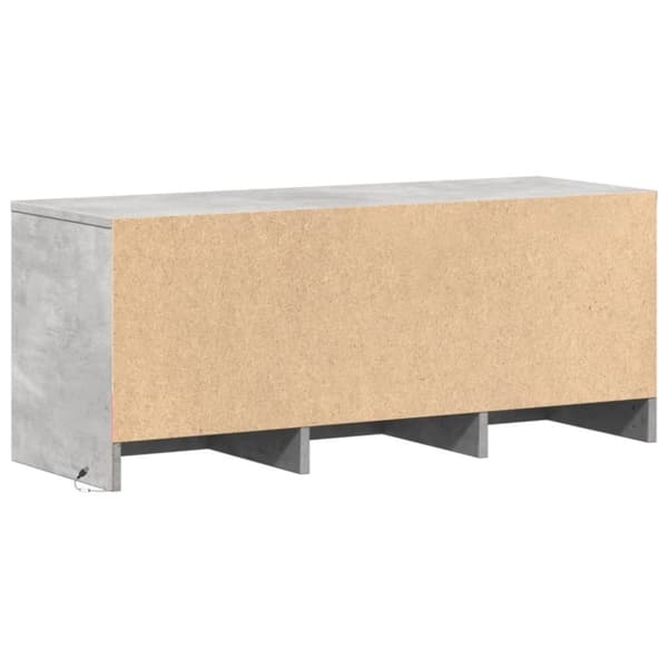 vidaXL TV-benk med LED betonggrå 97x34x40 cm konstruert tre