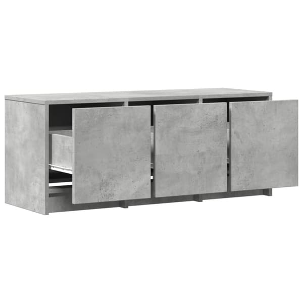 vidaXL TV-benk med LED betonggrå 97x34x40 cm konstruert tre
