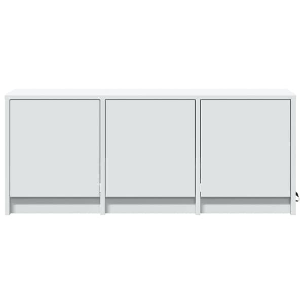 vidaXL TV-benk med LED hvit 97x34x40 cm konstruert tre