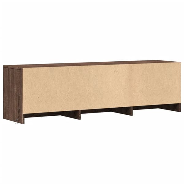 vidaXL Tv-bänk med LEDs brun ek 140x34x40 cm konstruerat trä