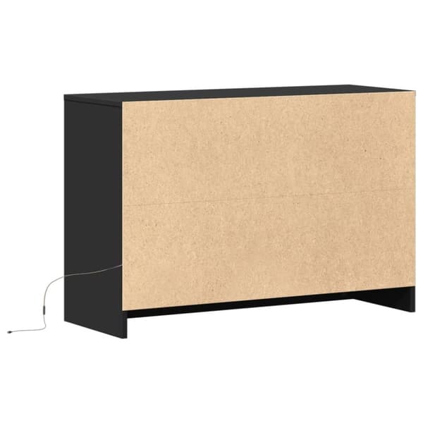 vidaXL Tv-bänk med LEDs svart 91x34x61 cm konstruerat trä