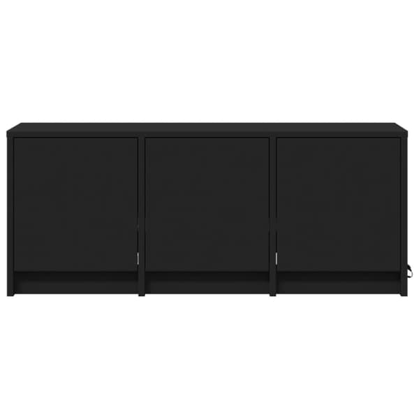 vidaXL tv-bord med LED-lys 97x34x40 cm konstrueret træ sort